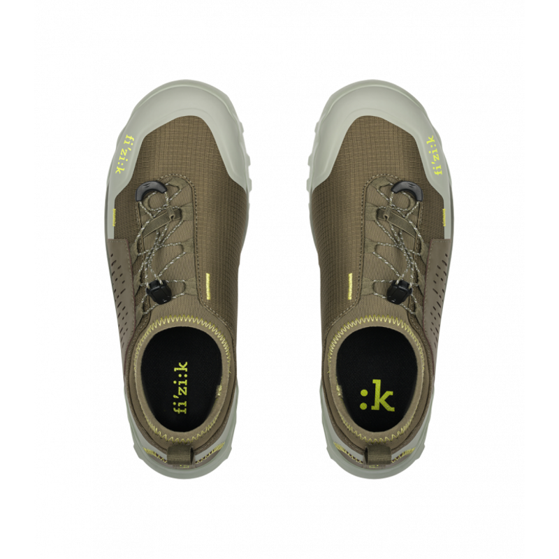 Fizik Ergolace 2 Clip In Gravel Shoes in Green/Caramel-2