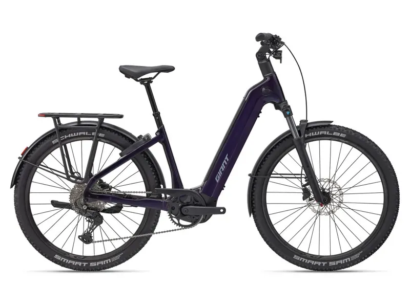 Giant AnyTour X E+ 3 Electric Hybrid Bike in Blackcurrant