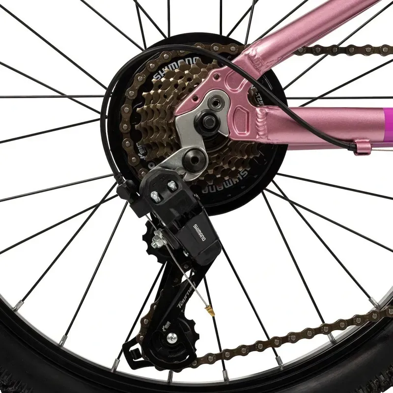 Huffy Literide 7-speed Junior Bike in Neon Nebular Pink/Grey-6