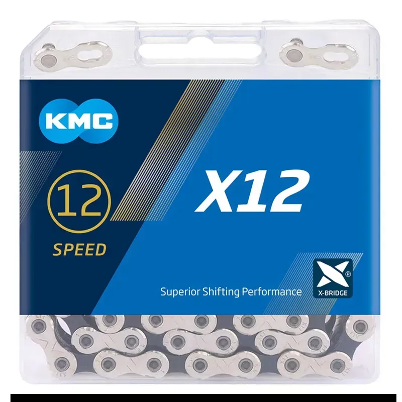 KMC X12 126-link Chain in Black/Silver-1