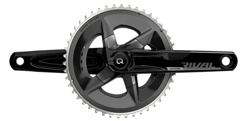 SRAM Rival AXS Power Meter Crankset w/ Spindle DUB DM w/o BB in Black-1