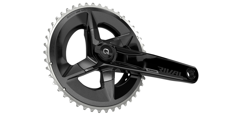 SRAM Rival AXS Power Meter Crankset w/ Spindle DUB DM w/o BB in Black-2